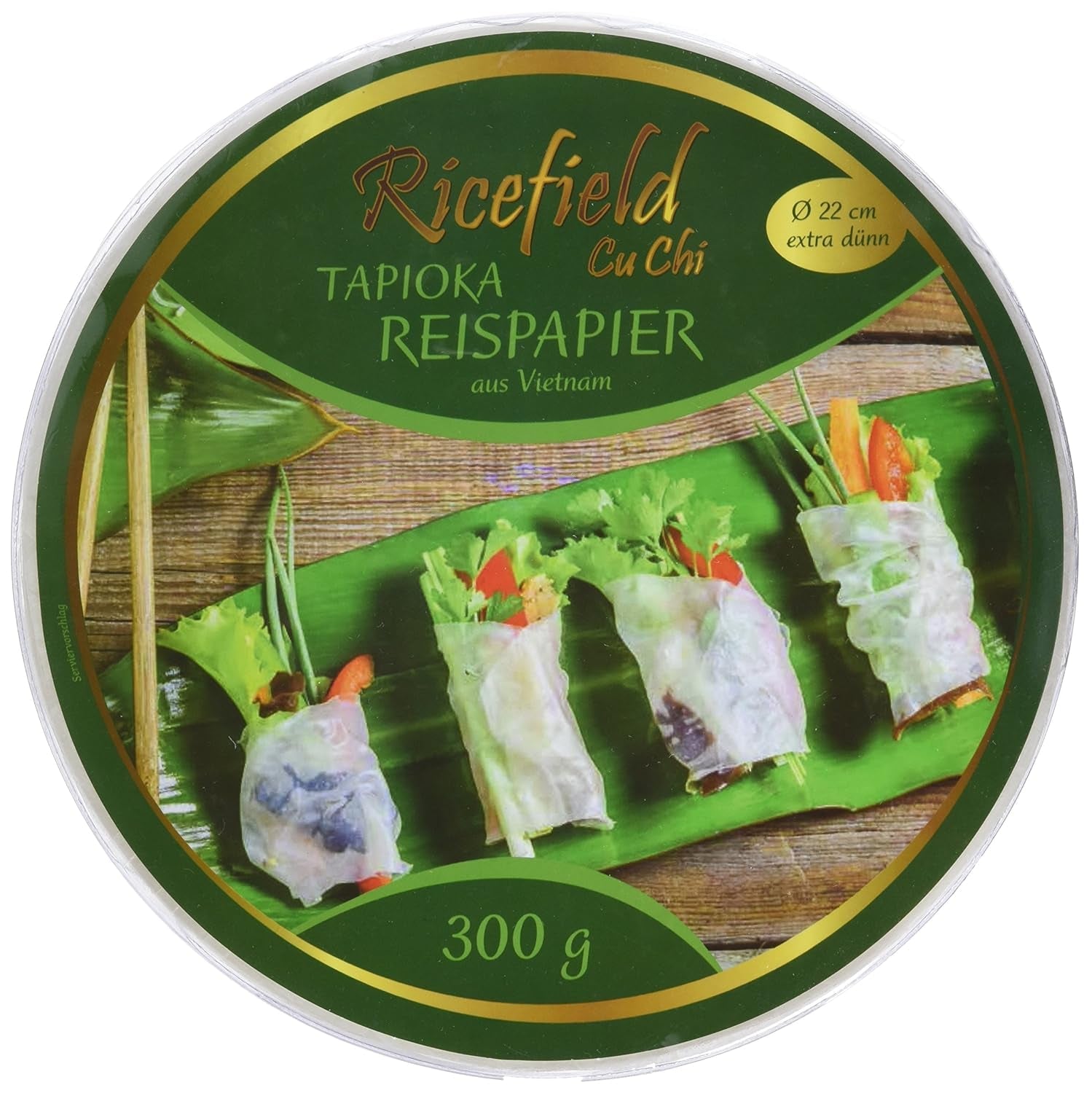 Ricefield Tapioka Rispapper Runt 22cm Premium Quality 300g