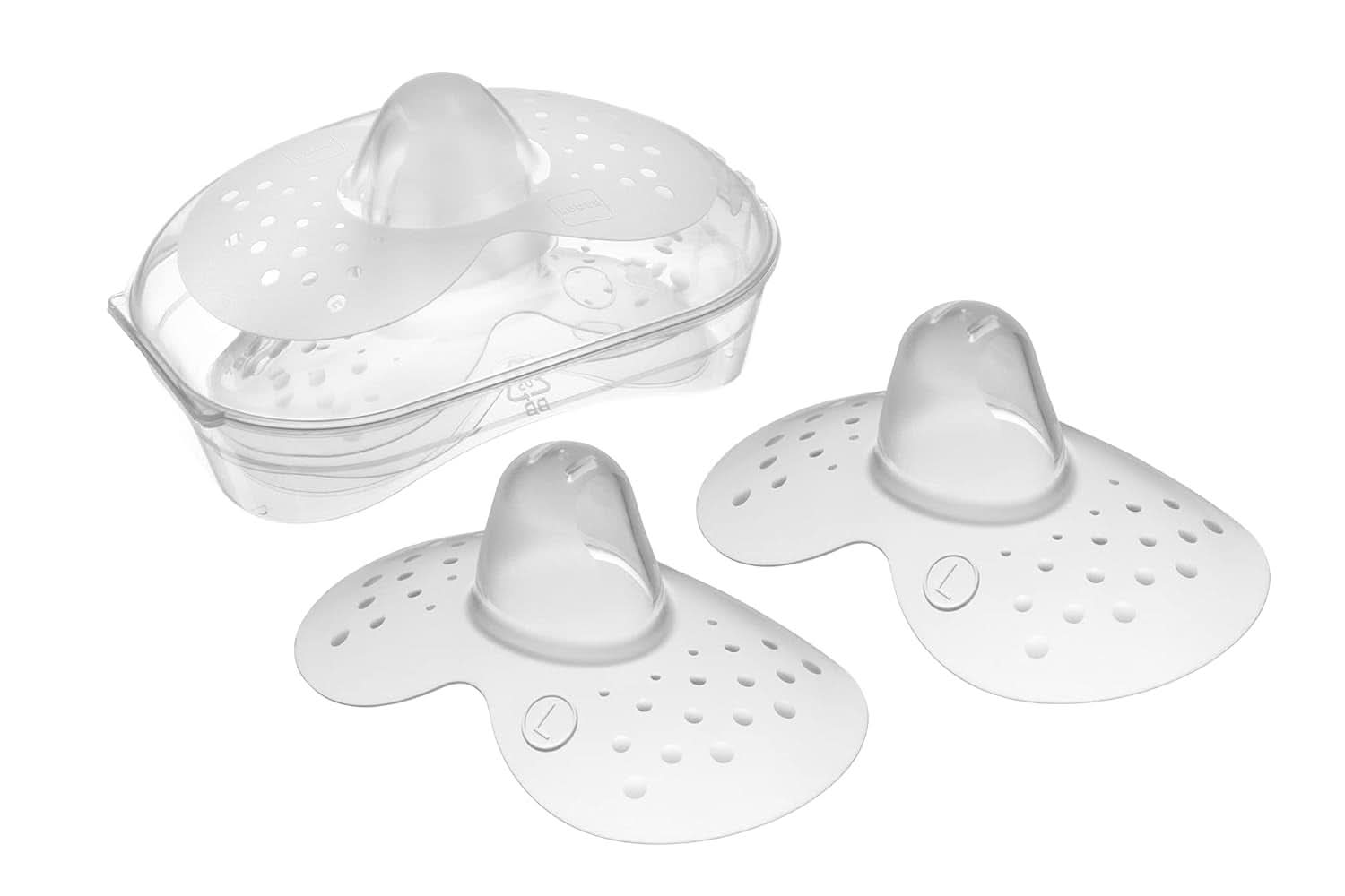 MAMMA | Bröstskydd - Set med 2 silikonbröstkuddar (storlek L, 23 mm) Tillbehör Mat och amning Bebe Naty Shop Storlek L 23 mm