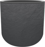 - Rund kruka, 40 cm, Volcania'Up 32,5 l, stenlook, enkelvägg, vattentankyta, Ø 38,5 x H. 36,8 cm, antracitgrå