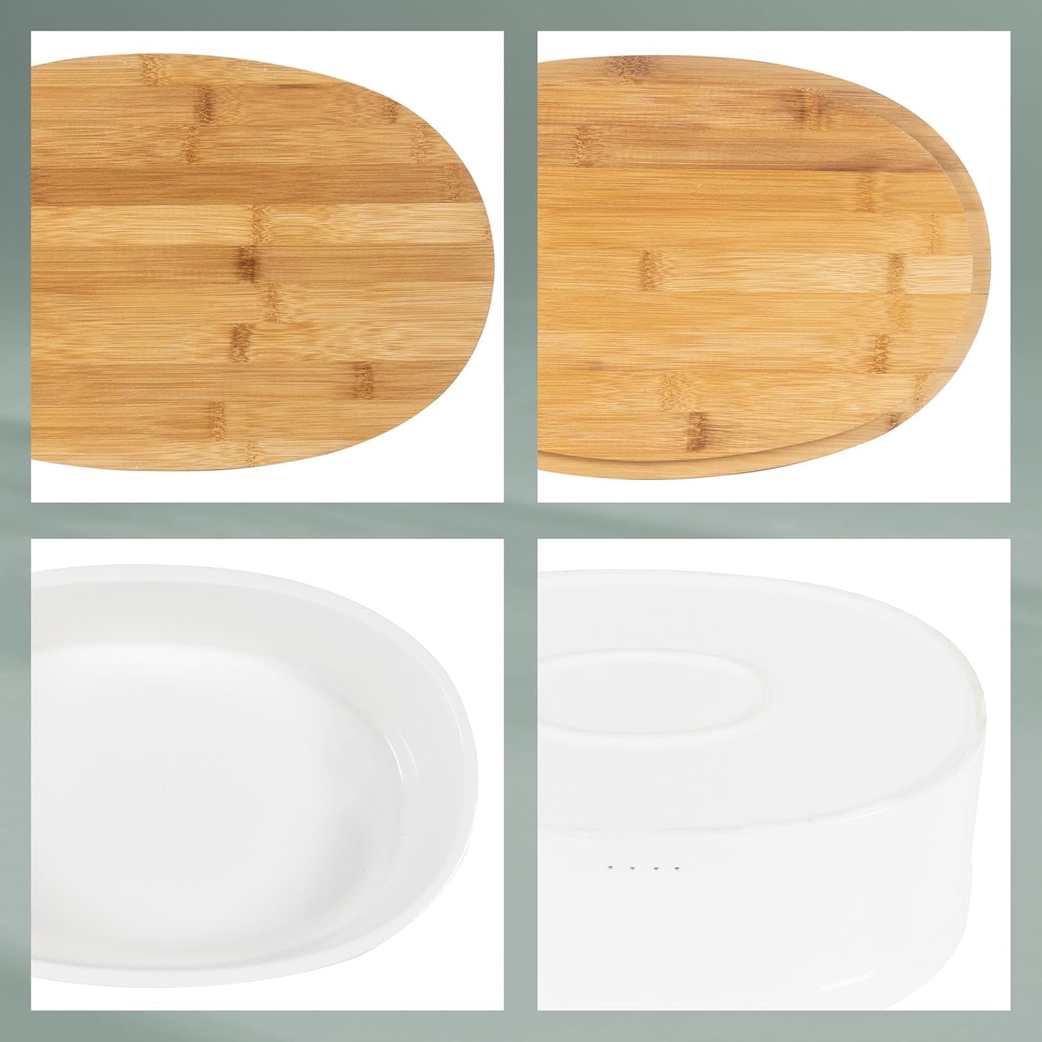 FPA brödlåda med ventilationshål, keramisk brödlåda, SALENA, brödskål, vit, 36,5 x 23,5 x 14 cm Matförvaringslådor Naty Shop