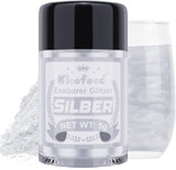 Kicofood, ätbart glitter, 5 gram, olika färger Glitter Naty Shop Silver