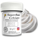 Matfärg Sugarflair Max Concentrated White Extra, högkoncentrerad karamellfärg för marsipan och fondant, pastafärgning Max Concentrate - 42 g