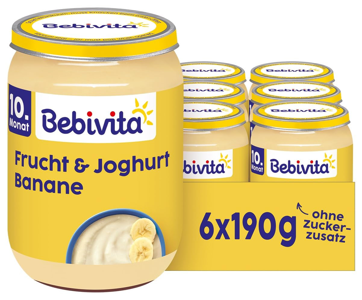 Bananer med frukt och yoghurt, 190g, förpackning om 6 (6x190g)