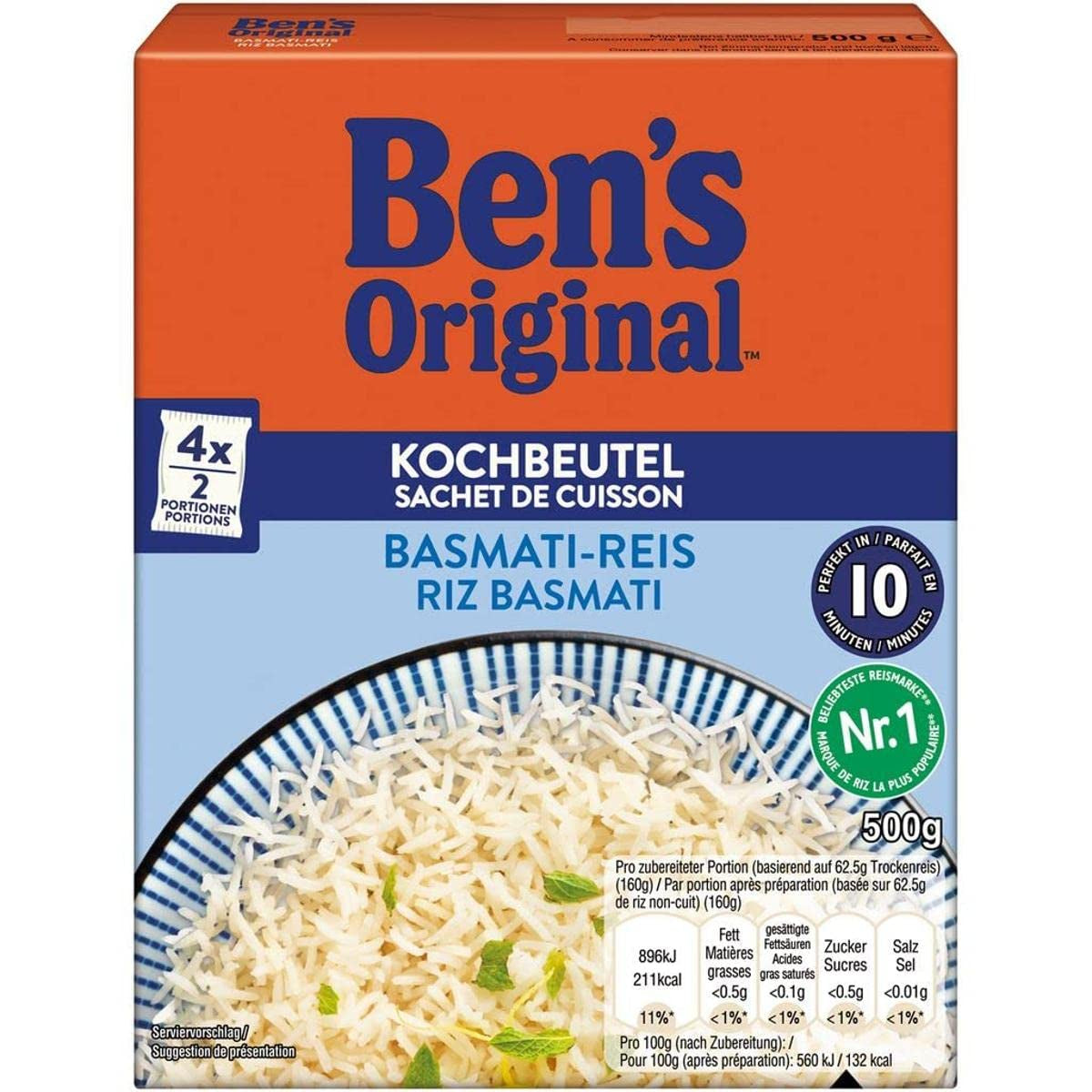 BEN'S ORIGINAL™ Basmatiris för kokning i påse 500g