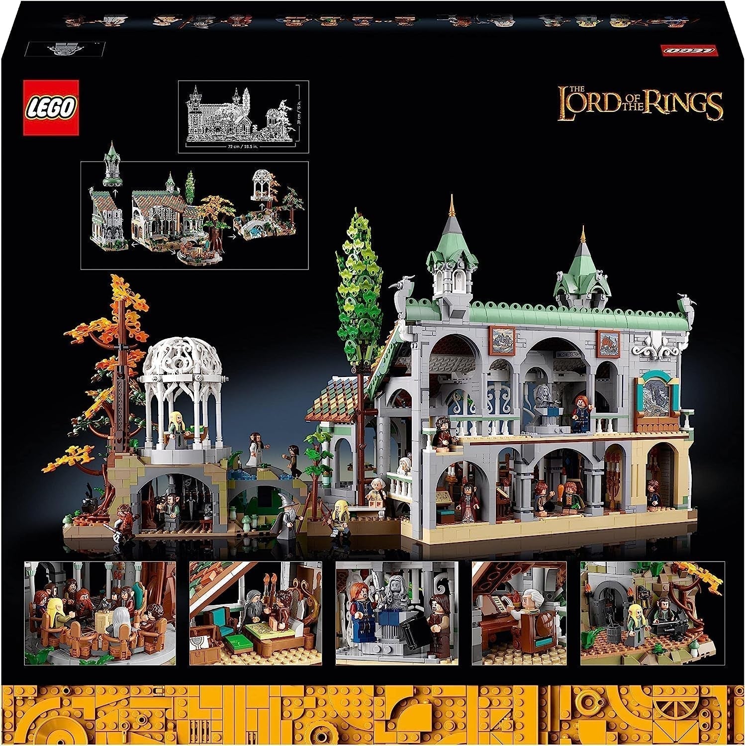 LEGO Icons The Lord Of The Rings: Rivendell - Vuxensamling och visningsset med 15 unika minifigurer inklusive Gandalf, Legolas, Aragorn och Frodo, exklusivt på Amazon - 10316 Byggset Besuche den LEGO-Store