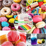 Gel matfärgning - 120 g koncentrerad matfärg för tårtdekorering, bakning, kakor, macarons - Sockerfri matfärg för drycker, tårtdekorering, DIY-slime, påskägg (vitt)