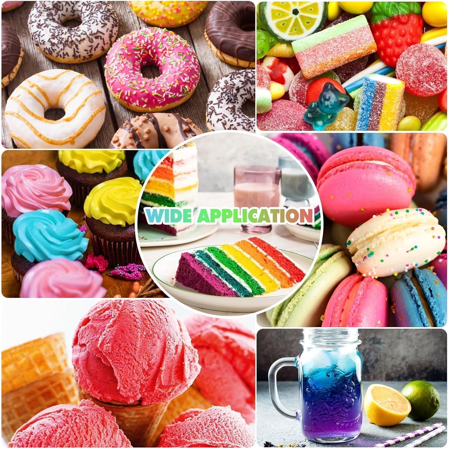 Gel matfärgning - 120 g koncentrerad matfärg för tårtdekorering, bakning, kakor, macarons - Sockerfri matfärg för drycker, tårtdekorering, DIY-slime, påskägg (vitt)
