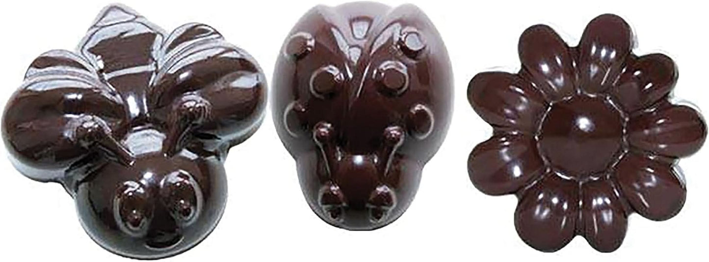 Silikomart 199199, form för choklad, vårmodell, 15 praliner, Brown Kitchen Naty Shop