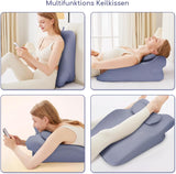 Läskudde för säng och soffa, fjäderkudde, memory foam sängkudde, sidokudde, ergonomisk ryggstödskudde för att läsa och titta på TV