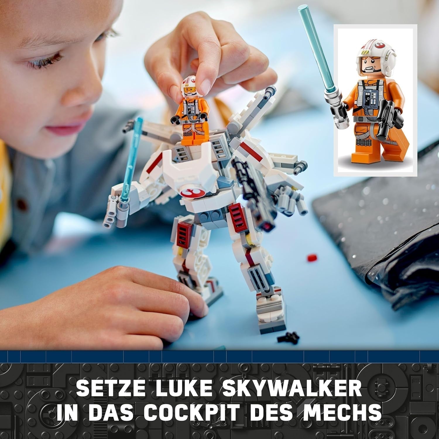 LEGO Star Wars Luke Skywalkers X-Wing Mech, samlarleksaksstenar, actionäventyr, presentidé för kreativa pojkar och flickor i åldern 6+ 75390 Byggset Besuche den LEGO-Store