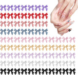 100 Stück 3D Nageldekorationsset Schleifen Nagelanhänger Nagelkunst Dekorationen Schleife Für Acrylnägel, Süße Kawaii-Schleifenanhänger, Hübsche Nagel-Schleifenanhänger-Dekoration
