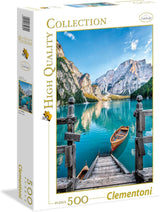 Clementoni 35039 Braies Lake - 500 pusselbitar från 9 år Färgglatt pussel för vuxna med djärva färger Skicklighetsspel för hela familjen Trevlig presentidé Pussel Naty Shop Standardtitel