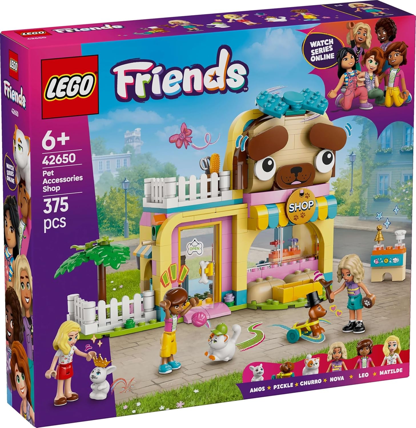 LEGO Friends Djurtillbehörsbutik Låtsaslekset Pedagogisk leksak för 6 år gamla flickor 3 minifigurer och 3 djurfigurer Katt Hund Kanin Presentidé för barn 42650 Byggset Besuche den LEGO-Store