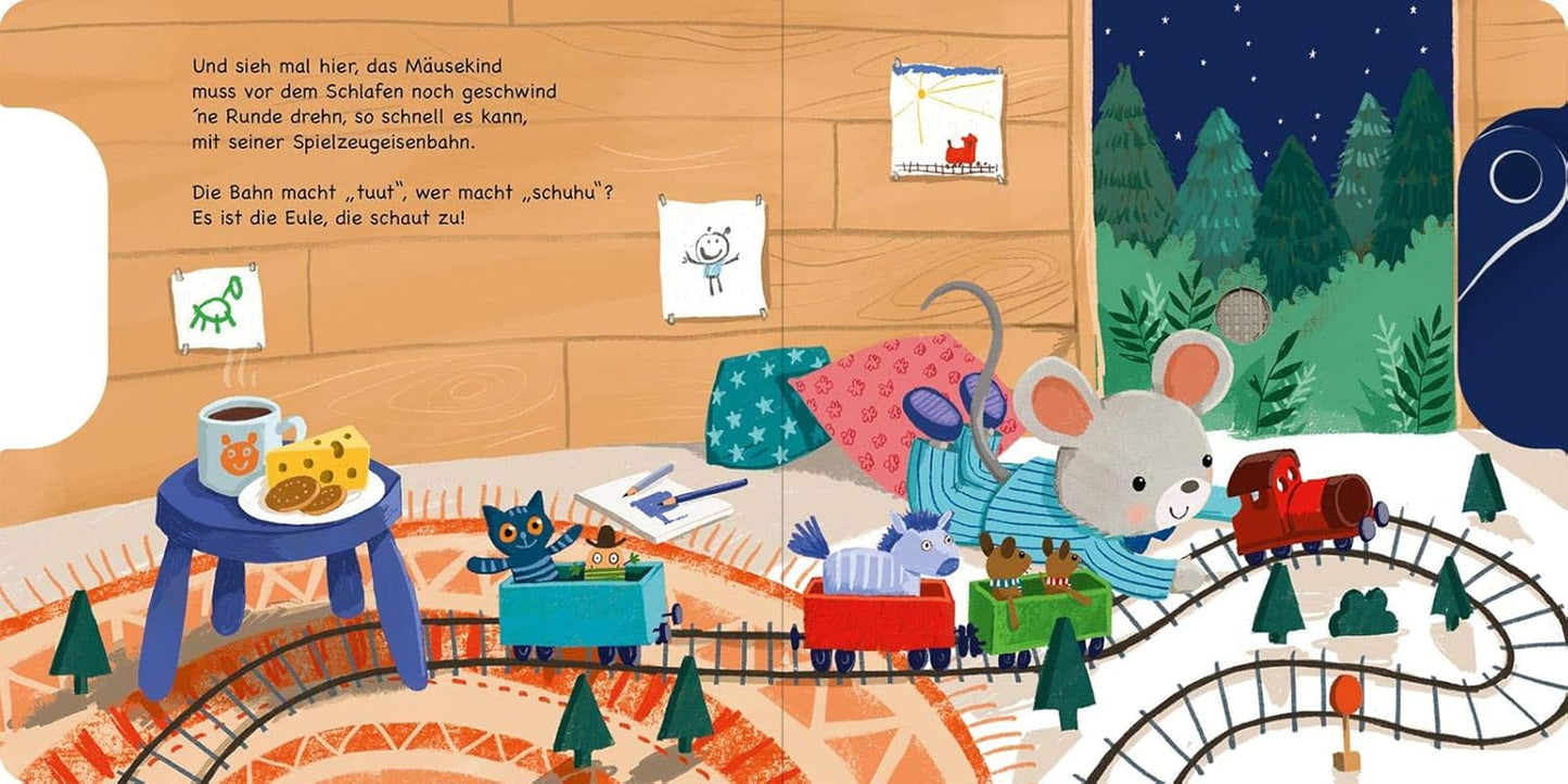 Shoo, shoo, nu sover du också!: Skjutreglage och 11 ljud | En innovativ bok med reglageljud för små över 18 månader Bebe Naty Shop Toys