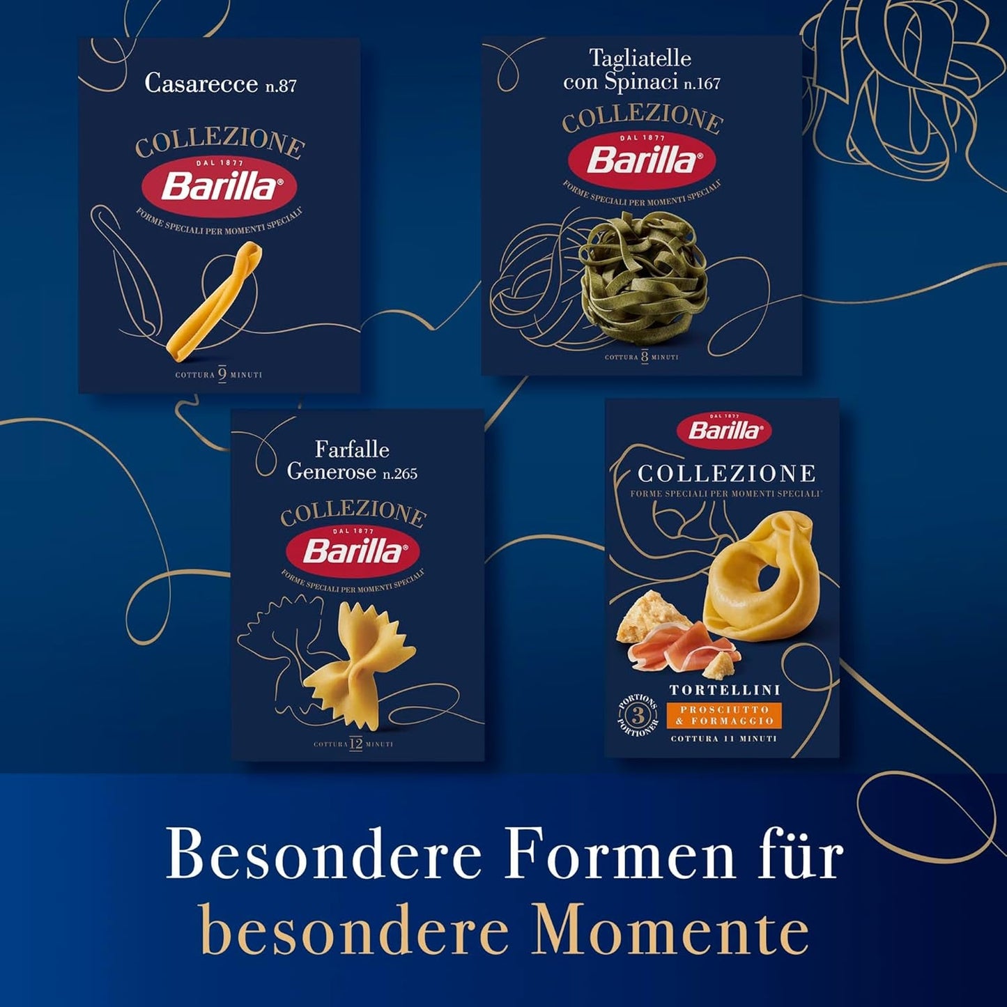 Barilla Collezione Farfalle Pasta gjord av högkvalitativt durumvete, alltid al dente, (1 x 500g)