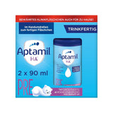 Aptamil HA Pre Ready to Drink – Hydrolyserad mjölk för spädbarn från födseln – 4 x 2 x 90 ml