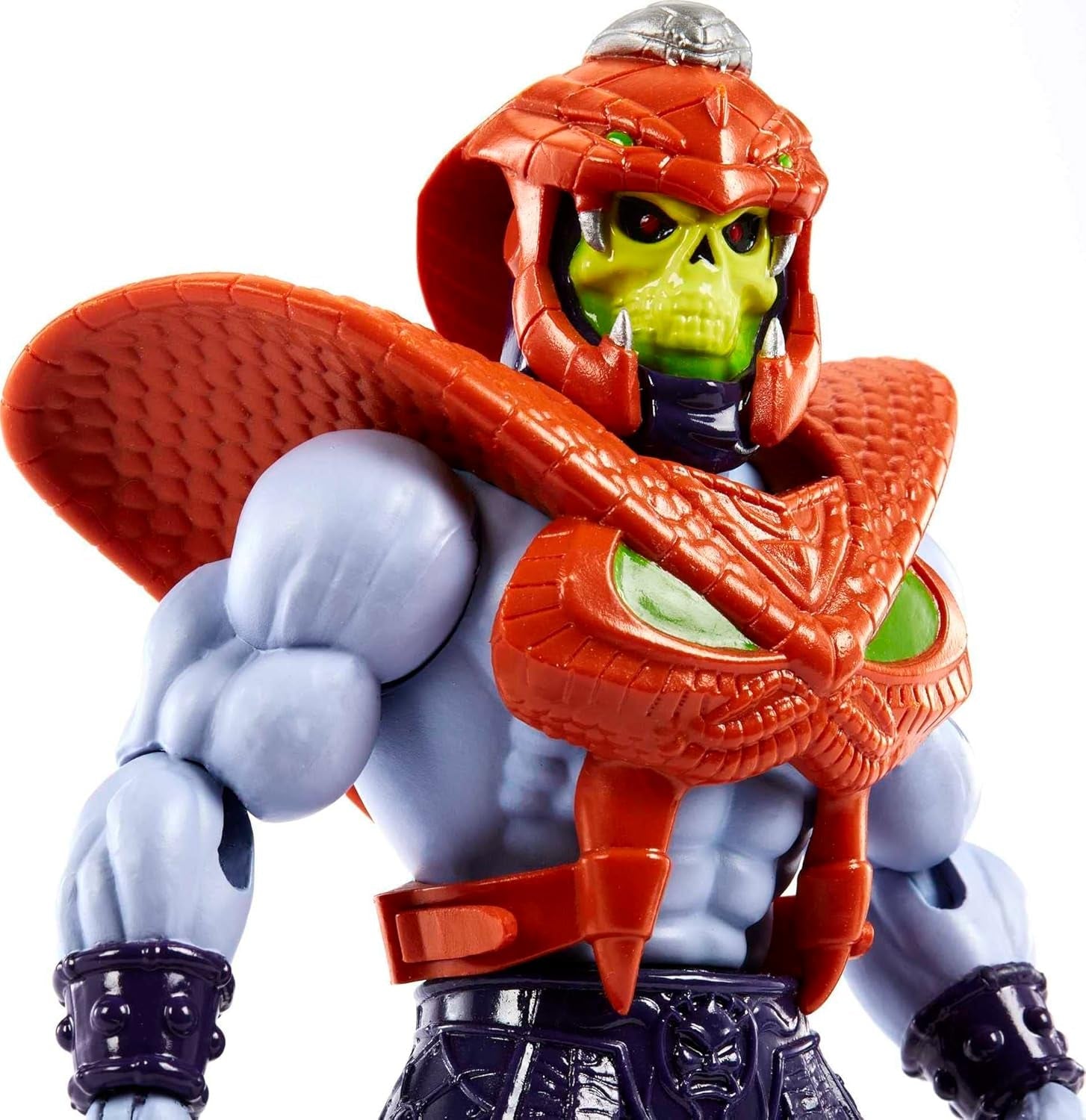 MASTERS of the UNIVERSE Snake Armor Skeletor - 16 rörliga leder, retroförpackning, miniserietidning, för barn 6+ och vuxna samlare, HKM68 Actionfigurer Naty Shop
