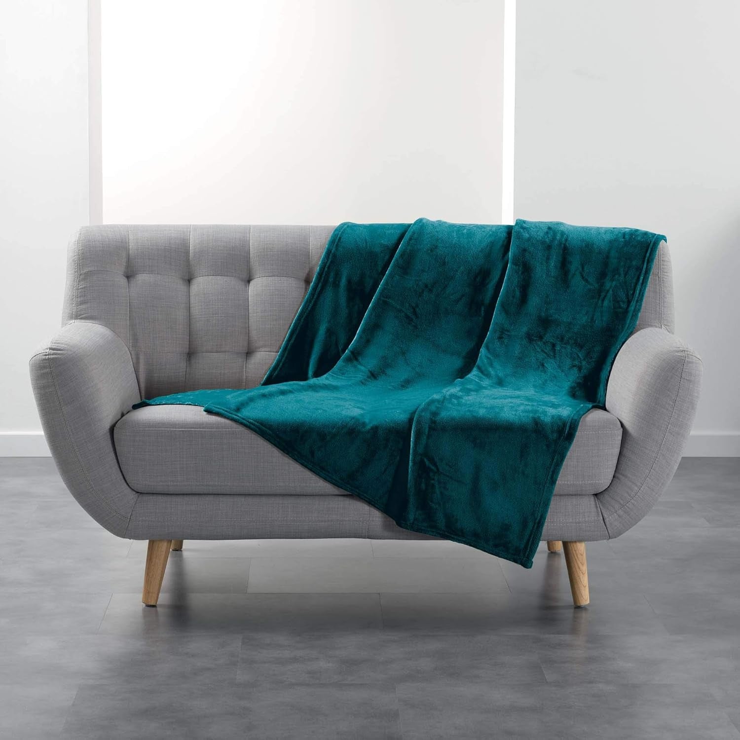 Douceur D'Intérieur FLANOU Pläd, Polyester, Blå, 125 X 150 Cm Täcken och täcken Naty Shop Standardtitel
