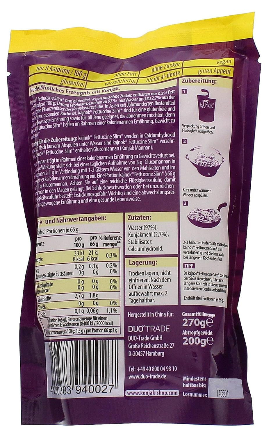 Tunn fettuccine, 200 g