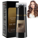 Hårfärgsschampo, 3 i 1 Instant Color Shampoo, Instant Hair Care Color Shampoo, Black Hair Color Shampoo, Hårfärgsschampo (Ljusbrun) Naty Shop Hair Dye Standardtitel