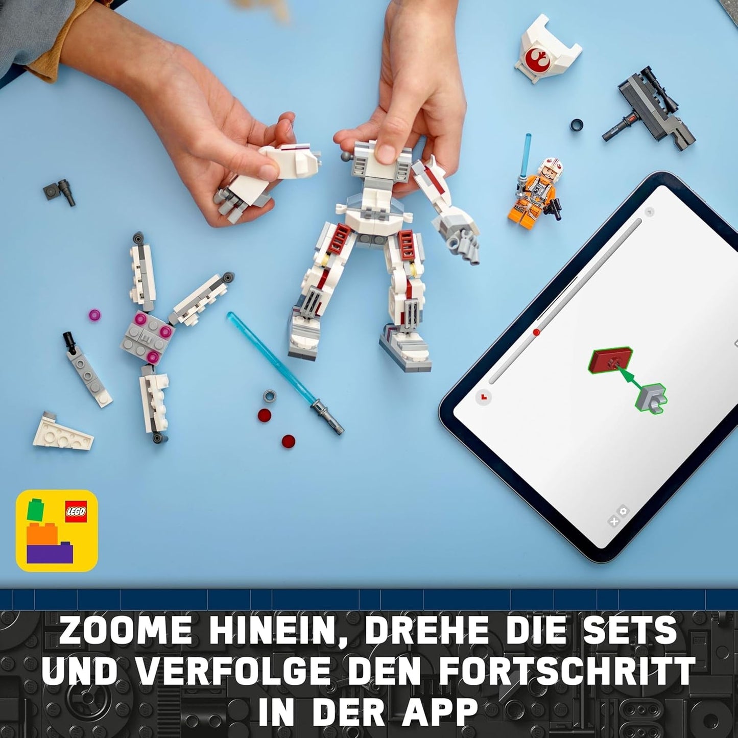 LEGO Star Wars Luke Skywalkers X-Wing Mech, samlarleksaksstenar, actionäventyr, presentidé för kreativa pojkar och flickor i åldern 6+ 75390 Byggset Besuche den LEGO-Store