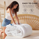 BEDSURE Quiltat täcke Hel/Drottning (88" X 88") Vita täcken och täcken Naty Shop