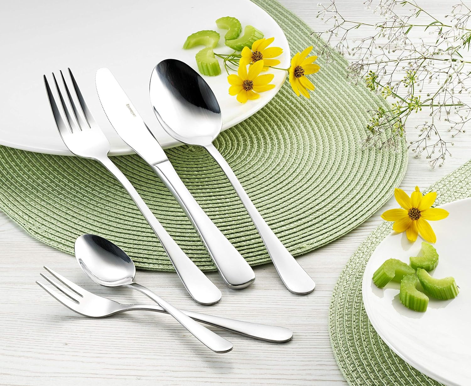 Bestickset Sylvia Tillverkad av rostfritt stål 18/0 Polerad 30 stycken Kitchen Naty Shop