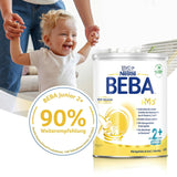 BEBA Junior 2+ mjölkdryck från 2 år, med HMO, åldersanpassat proteininnehåll, endast laktos, ingen palmolja, ingen fiskolja, småbarnsmat, babymjölkpulver, 6 st (6 x 800 g)