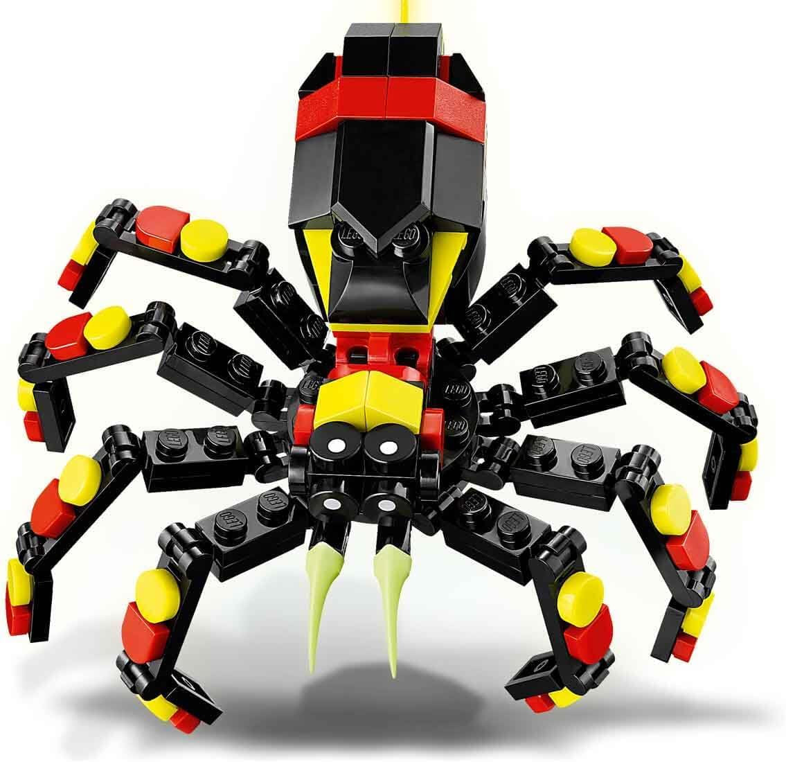 LEGO Creator 3In1 Vilda djur: Överraskningsspindel - leksak att bygga om till en skorpion eller ormfigur - byggset med 3 modeller - present till pojkar och flickor från 7 år 31159 Byggset Besuche den LEGO-Store
