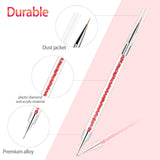Sularpek 5 Stück Nagel Pinsel, Nageldesign Pinsel, Dotting Tool, Nail Art Liner Pinsel, Nagelverlängerung Gelpinsel, Nagelbürste Für Punktierungen, Zeichnen, För DIY Nail Art Design