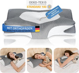 IDEA Kudde Memory Foam Kudde, Ergonomisk Kudde Ortopedisk Kudde Nacksmärta, Sovkudde för Sidorygg och buksmärta, Nackkudde Anti Snarkningskudde för Vuxna Cervikala Ortopediska Kuddar Naty Shop