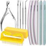 FANDAMEI Manikyr Set, Buffer Für Nägel, Nagelfeile 100/180, Nagelfeilen Für Gelnägel, Nagelhautschieber, Buffer Für Gelnägel, Feilen Für Gelnägel, Nagelzange, Nagelfeilen Set, Maniküre & Pedikyr Set
