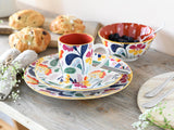 CreaTable, 17407, Folklore-serien, 16-delat servisset för 4, kombinerad porslinsservice, diskmaskin och mikrovågssäker, kvalitetstillverkning