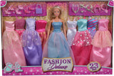 Simba 105733092 - Steffi Love Fashion Deluxe aftonklänning docka med åtta extra klänningar och matchande accessoarer, 23 delar, 29 cm, åldrar 3+