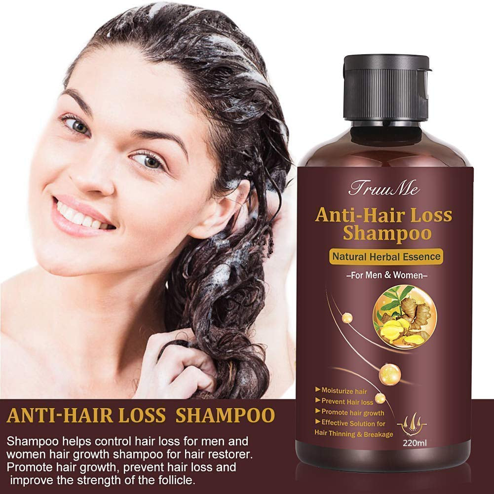 Hårväxtschampo, Anti-håravfall, Håravfallsschampo, Naturligt örtschampo för snabbare hårväxt, Lotion Naty Shop Hårvård