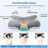 MULISOFT Memory Foam Kudde, Bekväm Huvudkudde, Nackstödskudde, Ergonomisk Side Sleeper Kudde (Grå) Cervikala Ortopediska Kuddar Naty Shop