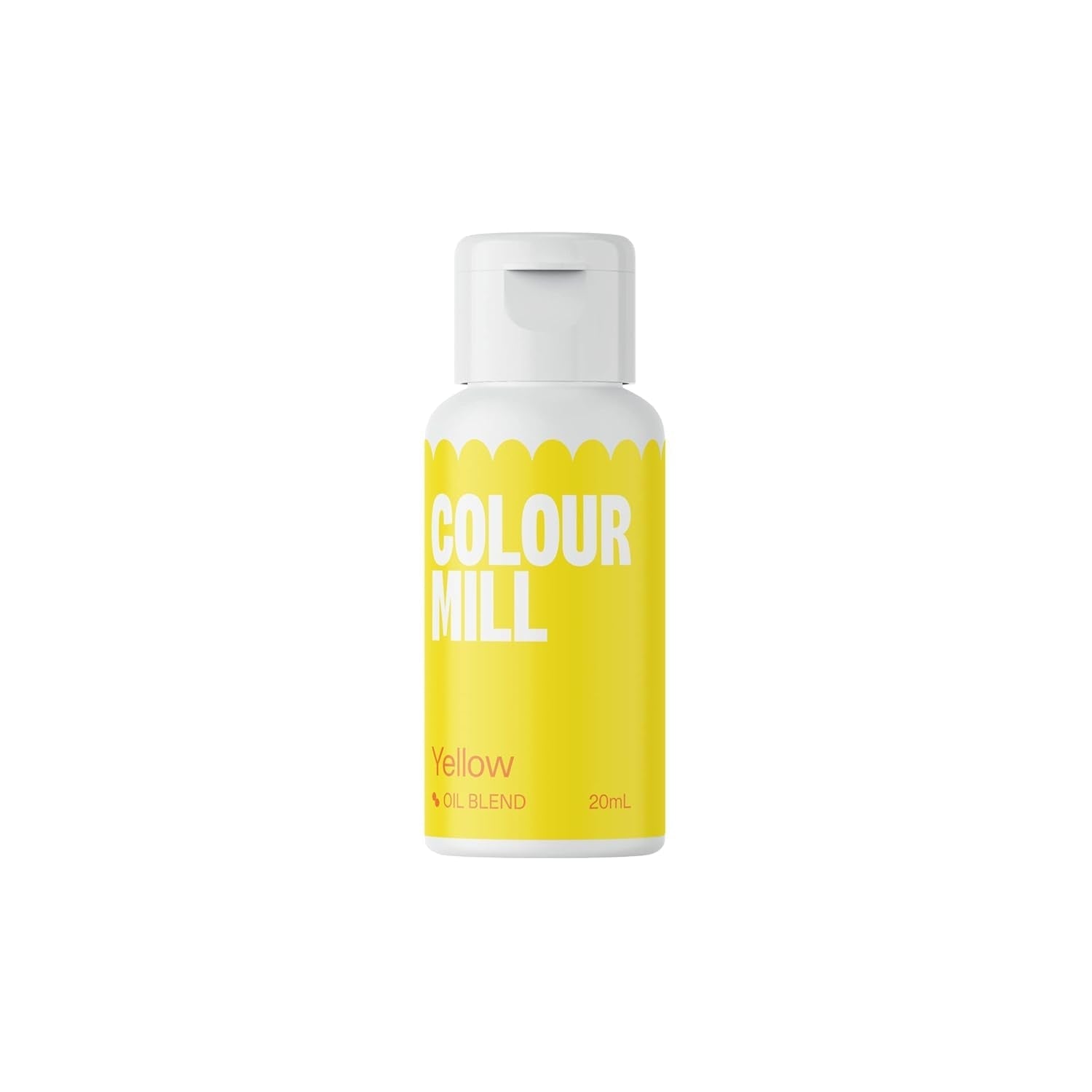 Color Mill oljebaserad gul matfärg - matfärg för choklad, fondant, muffins, kakor, bakning, makroner - matfärg för tårtdekorering - 20ml