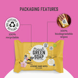 Marcel's Green Soap Hand Wet Wipes 60 Pack - Vanilj & Cherry Blossom - Växtbaserad - Ekologisk