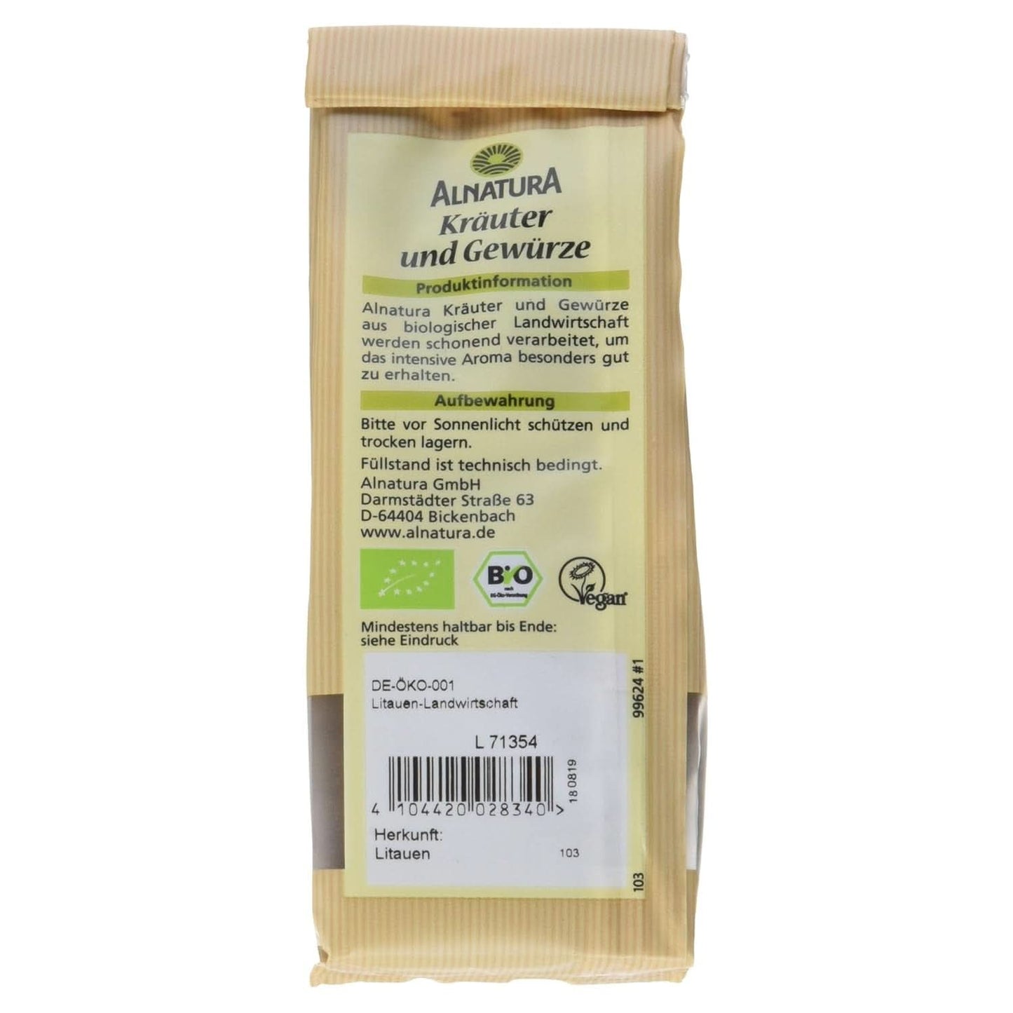 Hel ekologisk spiskummin, 50 gram Condimente Naty Shop