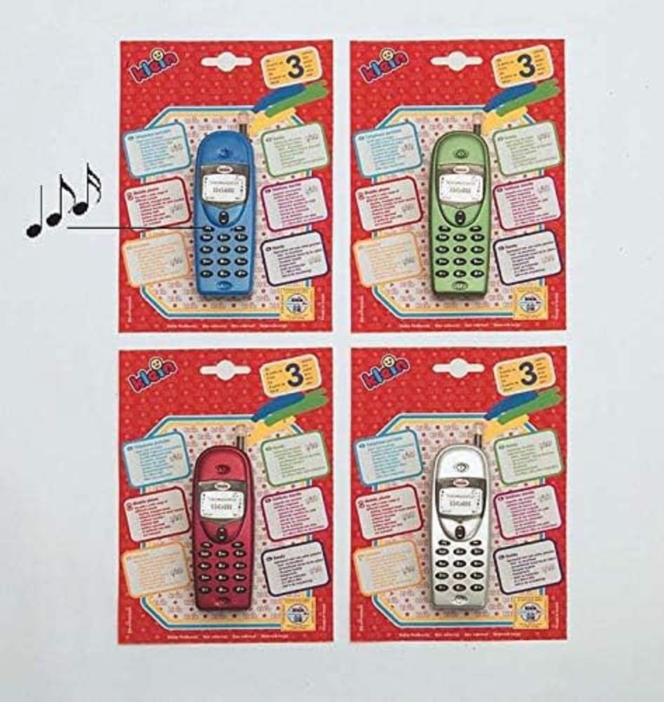 Theo Klein 4920 Multitone Mobiltelefon I Batteridriven leksaksmobil med olika toner och blinkande ljus I Mått: 4 cm x 2,6 cm x 12,3 cm I Leksak för barn från 3+ Bebe Naty Shop Toys Standardtitel