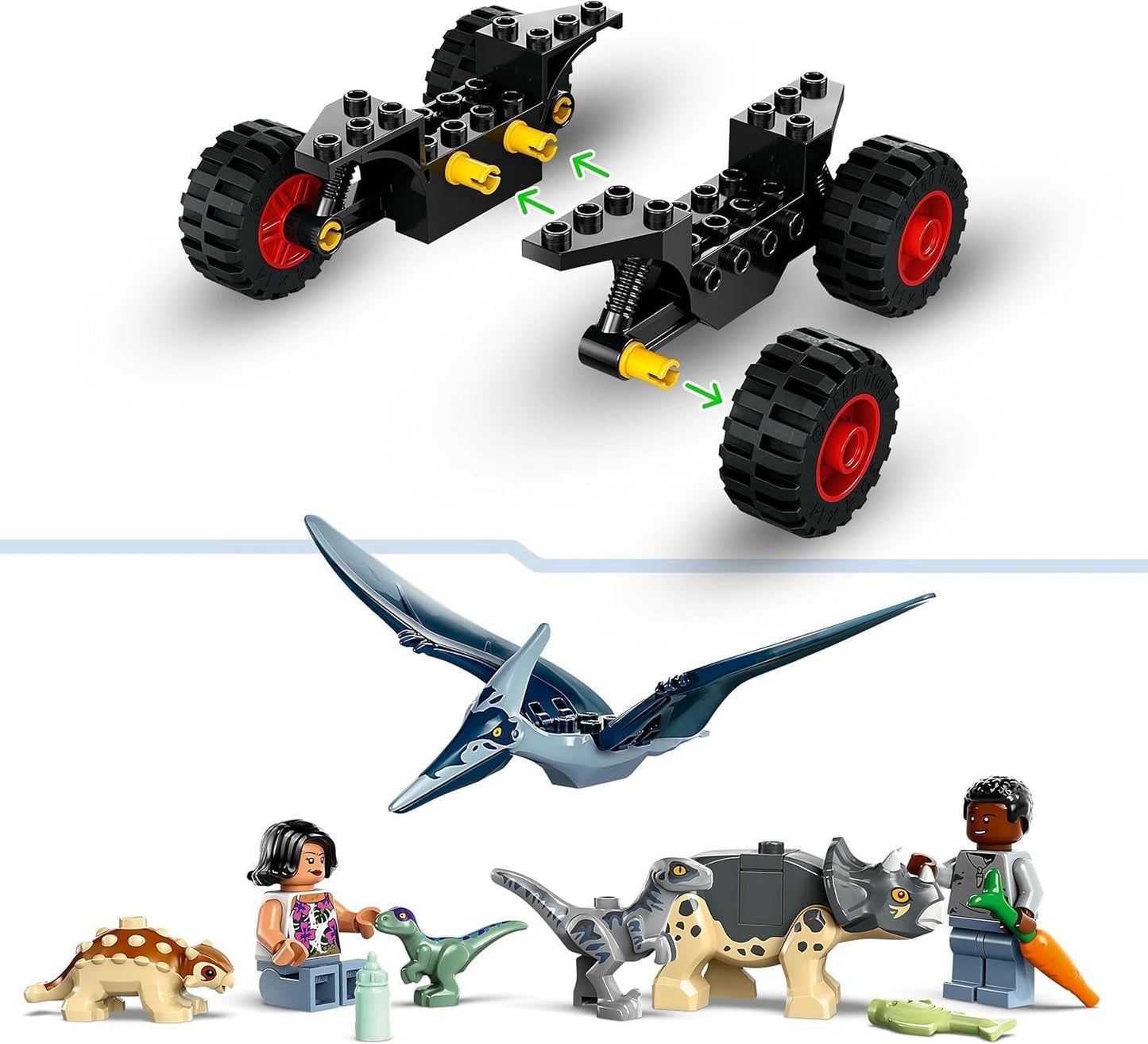LEGO Jurassic World Rescue Center för babydinosaurier, set med små dinosauriefigurer inklusive Triceratops, Ankylosaurus och Velociraptor, byggpresent för pojkar och flickor från 4 år 76963 Byggset Besuche den LEGO-Store