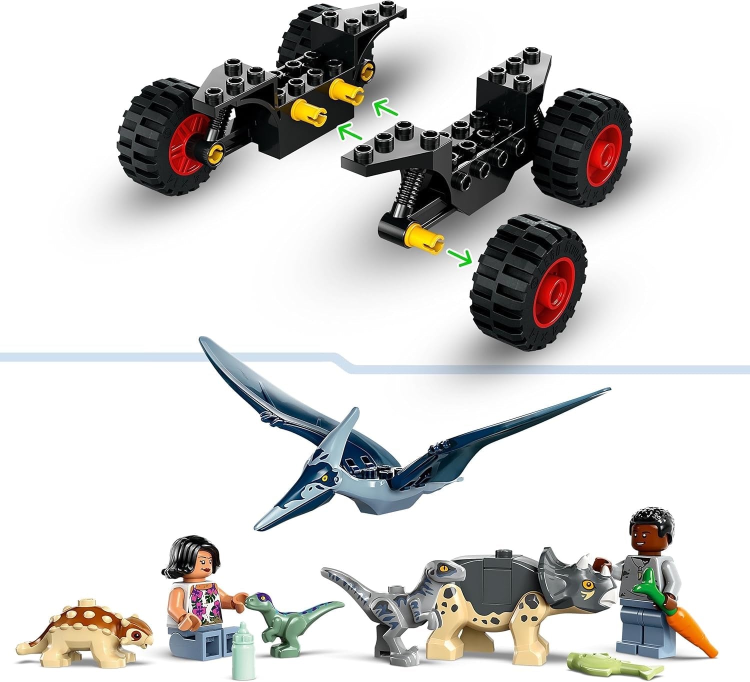 LEGO Jurassic World Rescue Center för babydinosaurier, set med små dinosauriefigurer inklusive Triceratops, Ankylosaurus och Velociraptor, byggpresent för pojkar och flickor från 4 år 76963 Byggset Besuche den LEGO-Store
