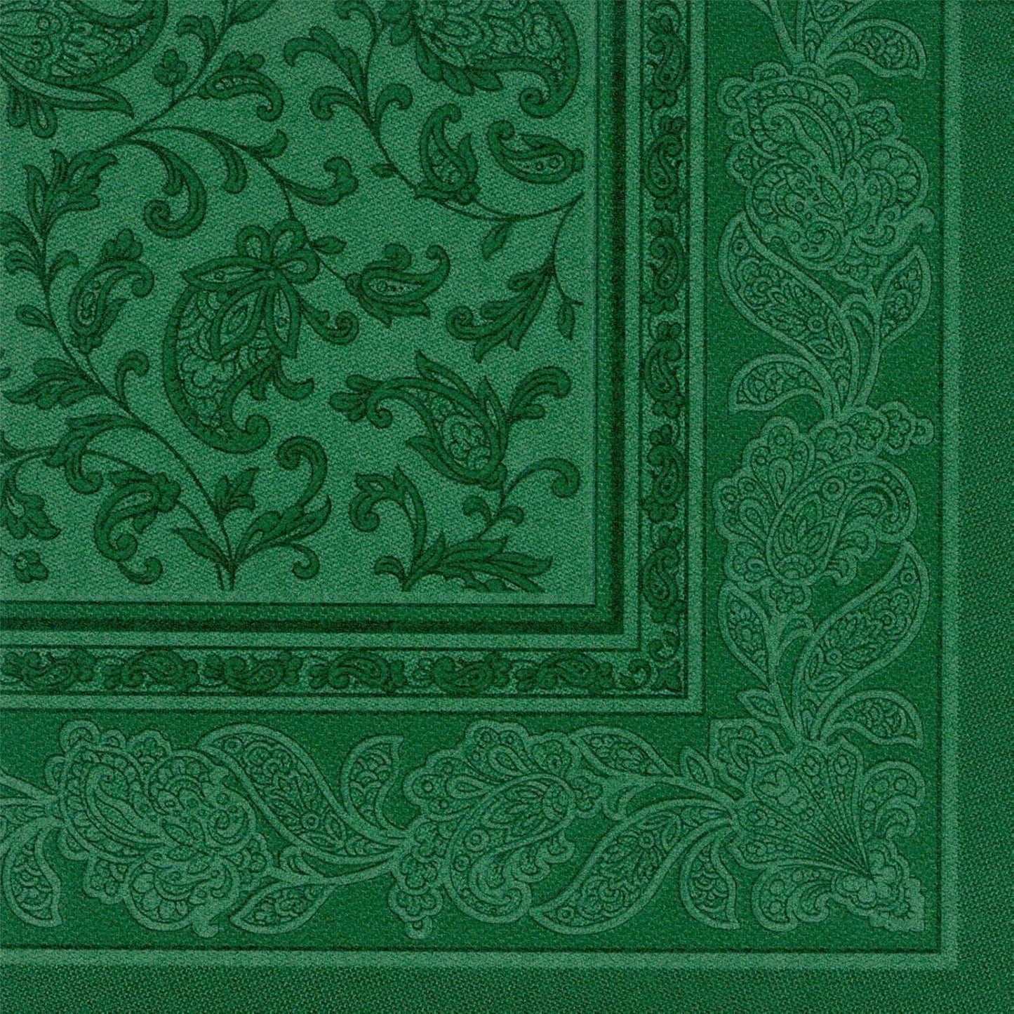 50 servetter "ROYAL Collection" 1/4-faldig 40 Cm X 40 Cm mörkgröna "Ornaments"