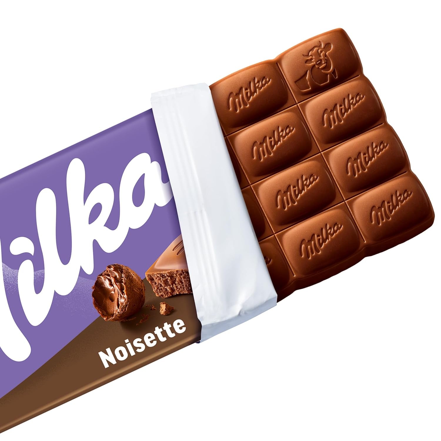Milka Noisette – alpin mjölkchoklad med delikat och krämig hasselnötsfyllning – 25 x 90g