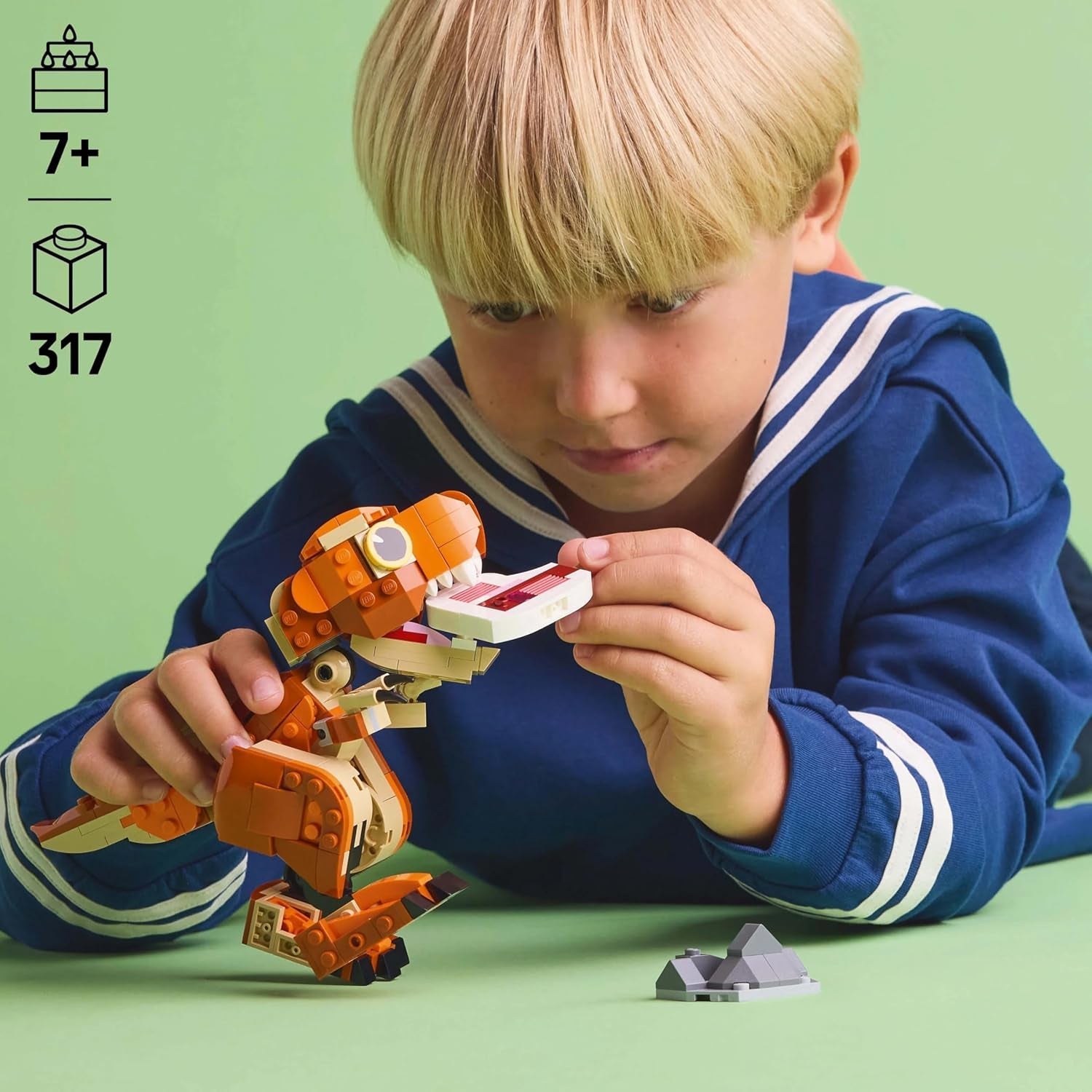 LEGO Jurassic World Little Eatie: T.Rex Byggleksak för pojkar och flickor 7 år gammal dinosauriebyggsats Presentmodell för barn med rörlig mun, huvud och svans 76967 Byggset Besuche den LEGO-Store