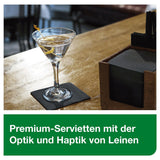 Tork Linstyle 509542 svarta cocktailservetter, 1/4-vikt, 1 lager, 23,8 x 23,8 cm, 1 x 100 servetter