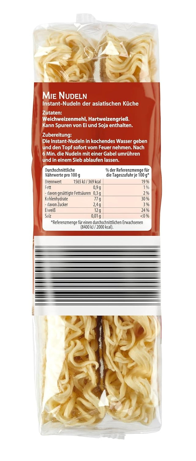 Bamboo Garden - Mie Nudlar | Snabbnudlar för det asiatiska köket | Idealisk för wokrätter eller soppor Veganer | 250g påse