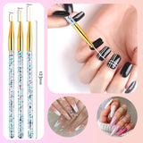 31 Stück Professionelle Nagel Pinsel Set, Dual-Ended Nagelpinsel, Pinsel Für Gelnägel, Acrylic Nagel Art Penna, Nail Art Dotting Tools, Nail Brush Für DIY Nagelkunst Salon Design
