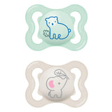 MAM Air Silikonnappar 2-pack Extra lätt och luftig design Tandvänlig bebisnapp Tillverkad av MAM SkinSoft Special Silikon med Napplåda 6-16 Månader Bear/Rhino