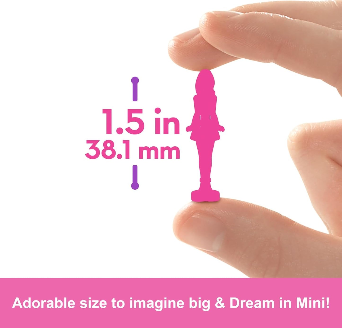 Barbie Mini Barbieland Set med 5 Fashionistas dockor, ca. 3,8 cm höjda minidockor i läppstiftsärmar Surprise Collection Set (stilar kan variera), JBD26 Naty Shop Dolls